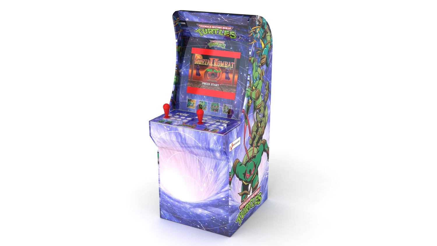 Mortal Kombat 2 Arcade Machine 3D Model .c4d .max .obj .3ds .fbx .stl .blend