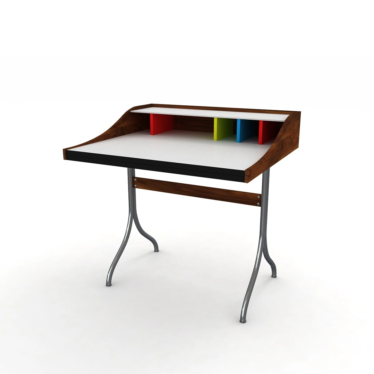 Nelson Swag Leg Desk 3D Model .c4d .max .obj .3ds .fbx .stl .blend 