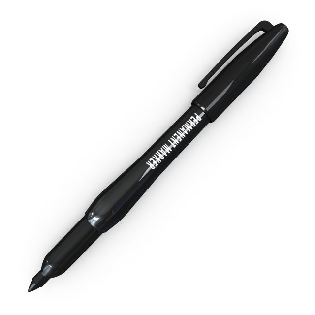 Permanent Marker 3D Model .c4d .max .obj .3ds .fbx .stl .blend 