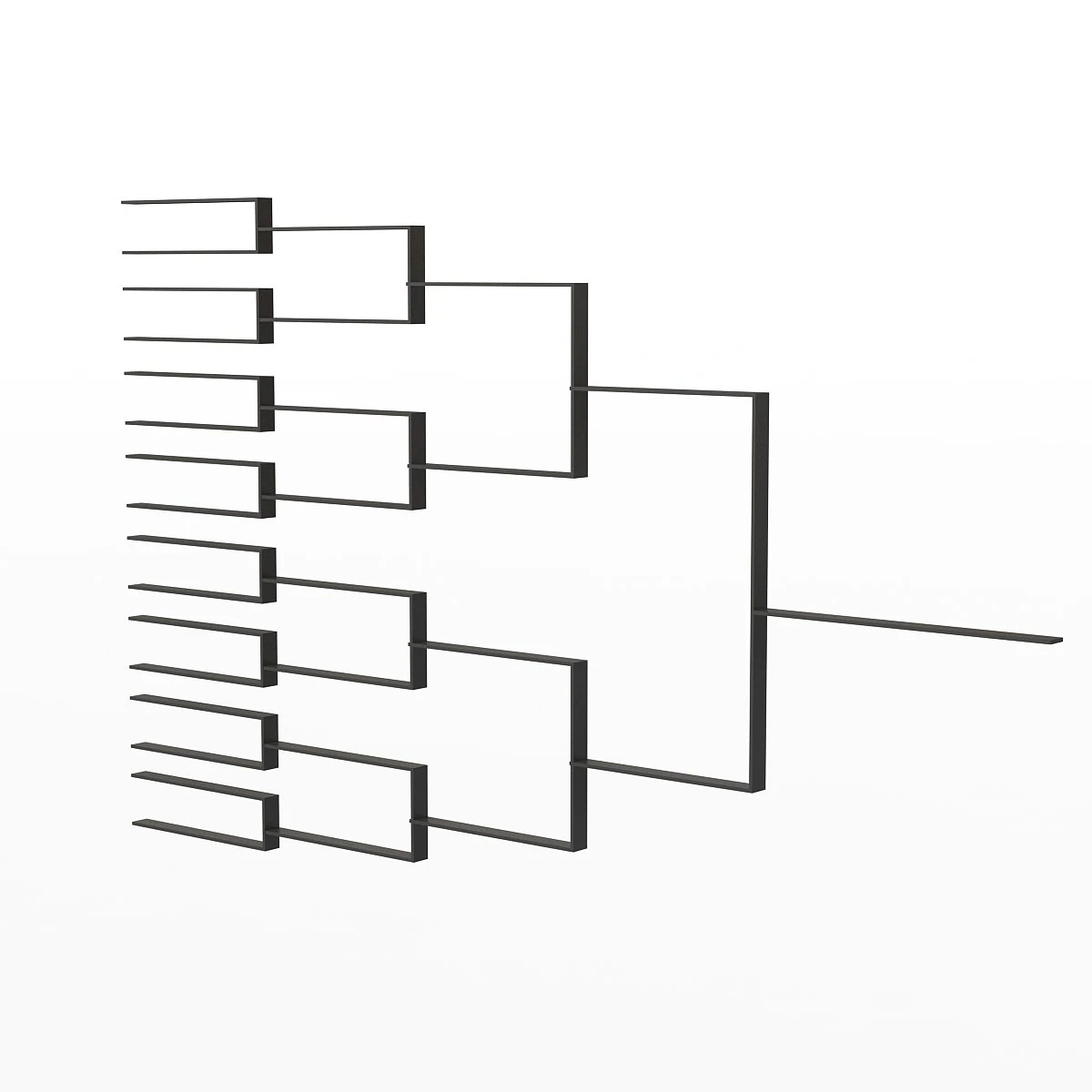 Tournament Bracket 3D Model .c4d .max .obj .3ds .fbx .stl .blend