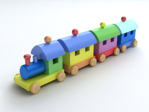 Toy Train 3D 모델
