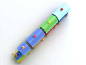Toy Train Model 3D