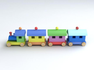 Toy Train Model 3D