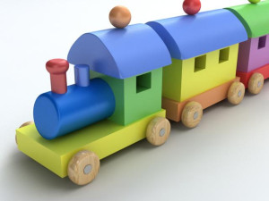 Toy Train Model 3D