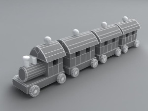 Toy Train Model 3D