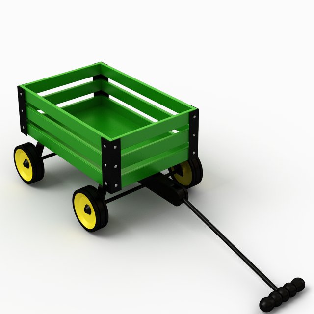 Toy Wagon 3D Model .c4d .max .obj .3ds .fbx .stl .blend 