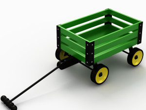 Toy Wagon 3D Model