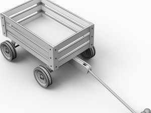 Toy Wagon 3D Model