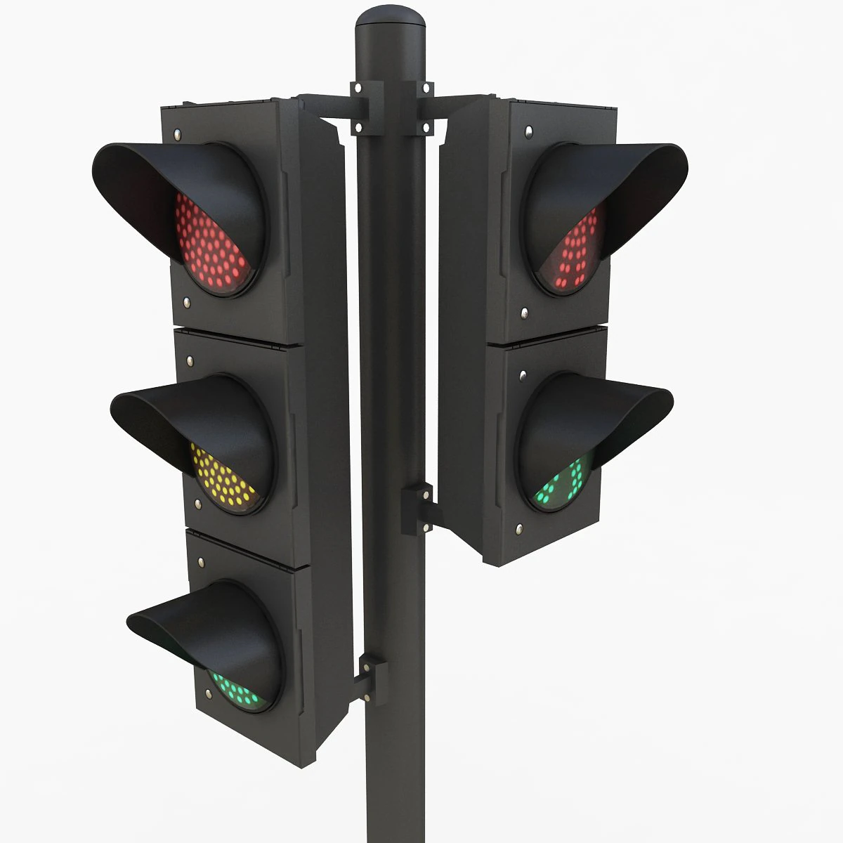 Traffic Lights 3D Model .c4d .max .obj .3ds .fbx .stl .blend 