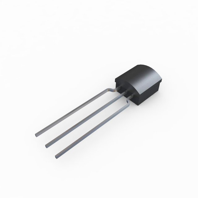 Transistor electronic component 3D Model .c4d .max .obj .3ds .fbx .stl .blend 