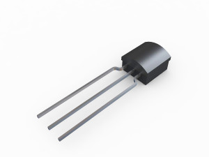 Transistor electronic component 3D Model
