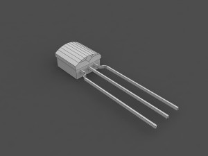Transistor electronic component 3D Model