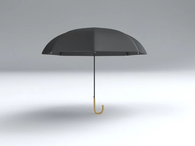 Umbrella Classic Open 3D Model .c4d .max .obj .3ds .fbx .stl .blend 
