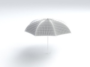 Umbrella Classic Open 3D Model