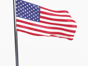 美国国旗 3D 模型