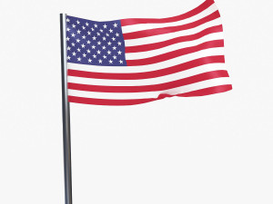 USA FLAG 3D Model