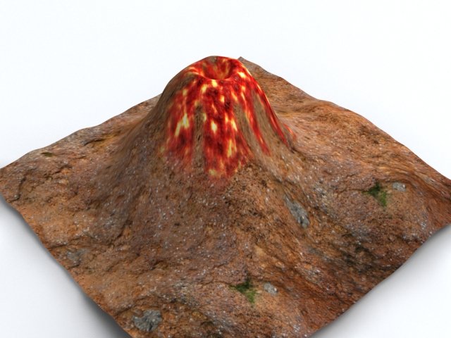 Volcano 3D 模型 .c4d .max .obj .3ds .fbx .stl .blend 