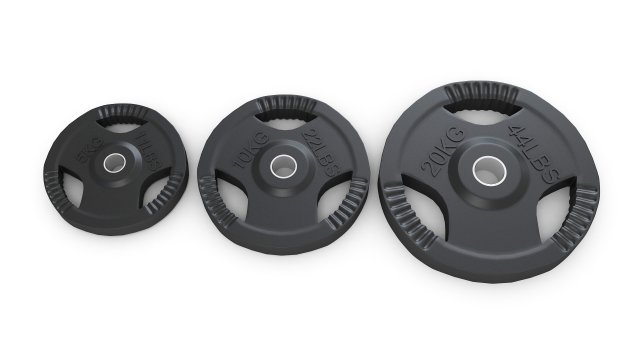 Gym Weight Plates Model 3D .c4d .max .obj .3ds .fbx .stl .blend 
