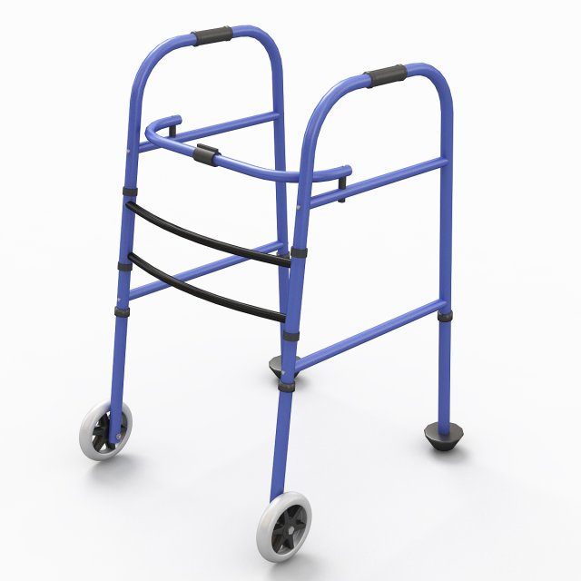 Wheeled Walker 3D Модель .c4d .max .obj .3ds .fbx .stl .blend 