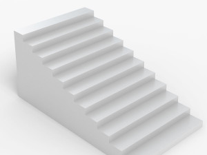 White Stairs 3D Model