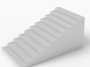 White Stairs 3D Model
