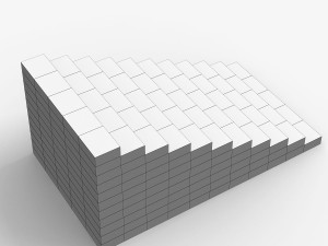 White Stairs 3D Model