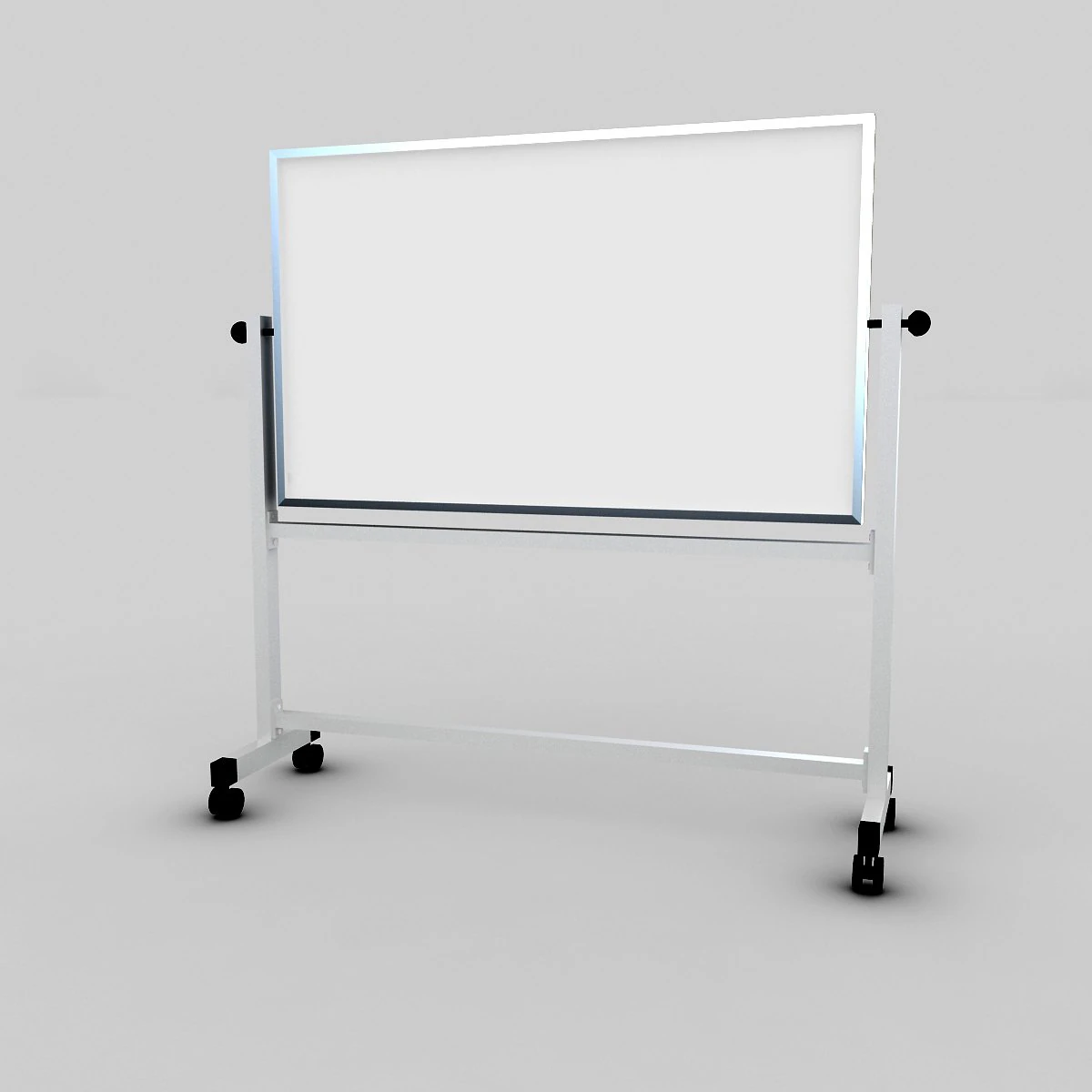 Whiteboard with stand 3D Model .c4d .max .obj .3ds .fbx .stl .blend
