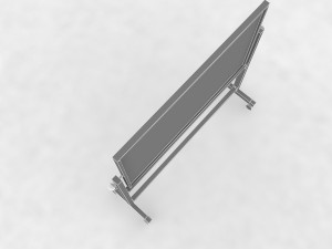 Whiteboard with stand 3D Модель