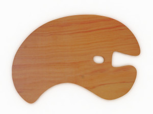 Wooden Artist Palette 3Dモデル