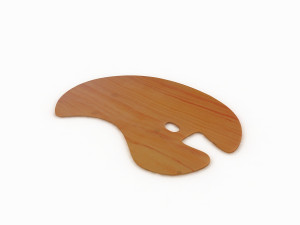 Wooden Artist Palette 3Dモデル