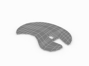 Wooden Artist Palette 3Dモデル