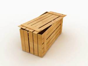 Wooden Crate 3D Model
