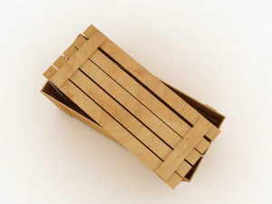 Wooden Crate 3D Model
