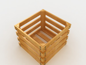 Wooden Crate Modello 3D