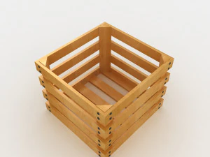 Wooden Crate 3D Model