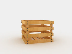 Wooden Crate 3D Model
