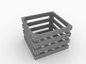 Wooden Crate 3D Model