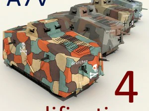 serbatoio a7v Modello 3D