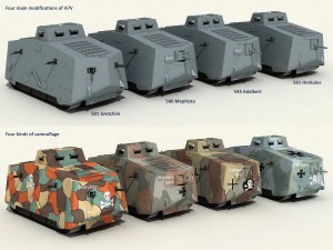 a7v tank 3D Model