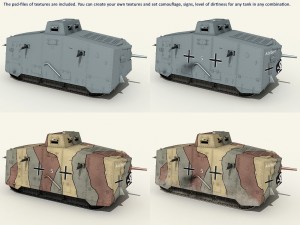 a7v tank 3D Model