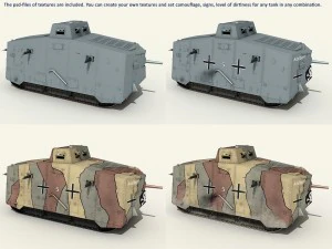 a7v tank 3D Model