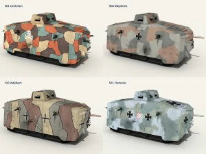 a7v tank 3D Model