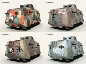 a7v tank 3D Model