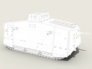 a7v tank 3D Model