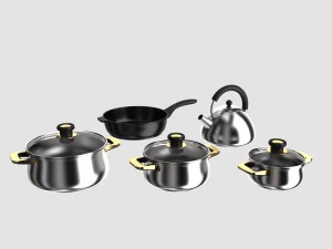 kitchen set 01 3D Model