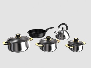 kitchen set 02 Model 3D