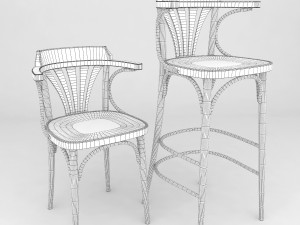 k10 vienna armchair Model 3D