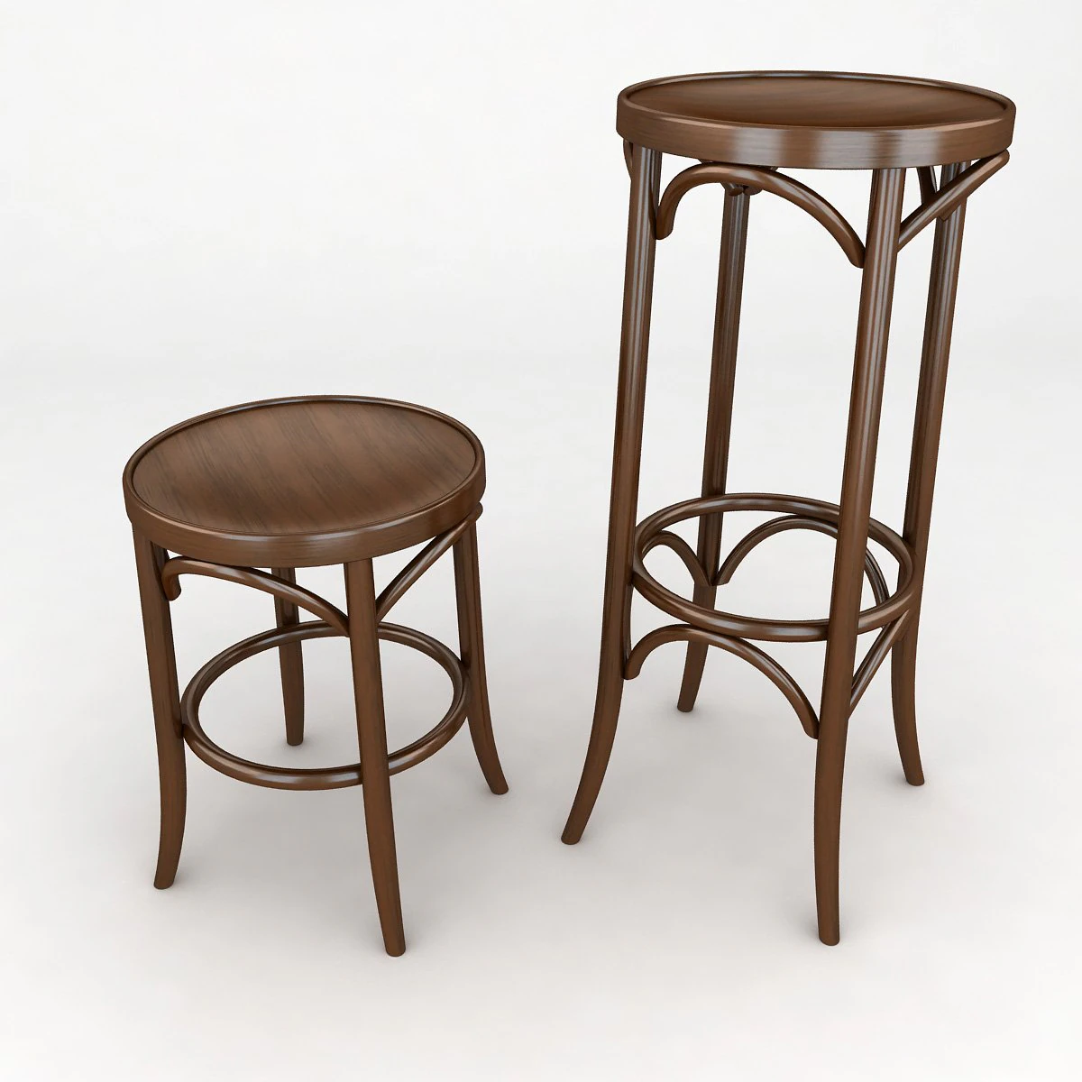 k11 bentwood stool 3D Model .c4d .max .obj .3ds .fbx .stl .blend 