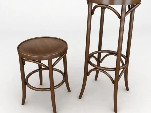 k11 bentwood stool 3D Model