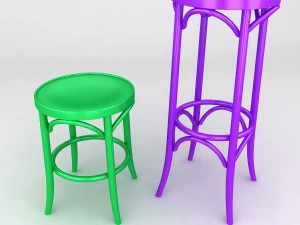 k11 bentwood stool 3D Model